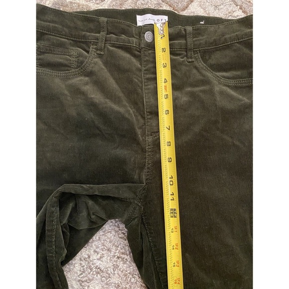 The Loft Women's Corduroy Hunter Green Skinny Size 29/8 Pants Business Casual - Picture 6 of 8